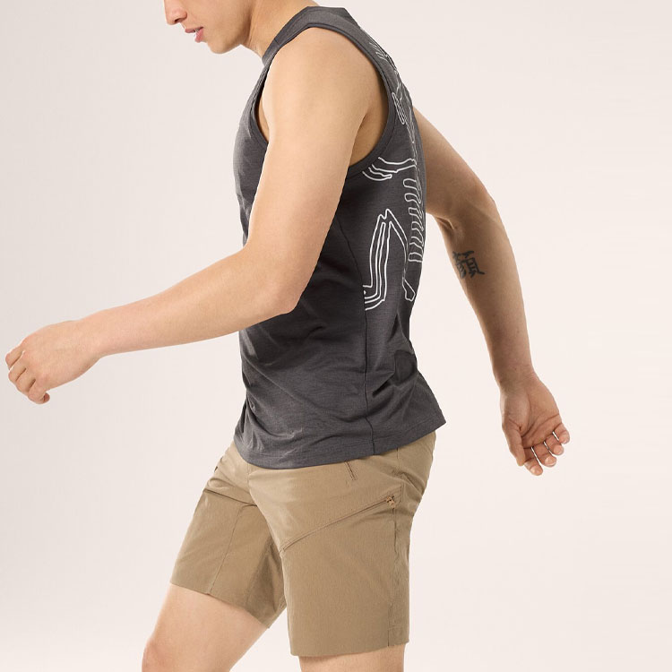 Arcteryx CORMAC Tank Tops Men's Black Gray Color/Black