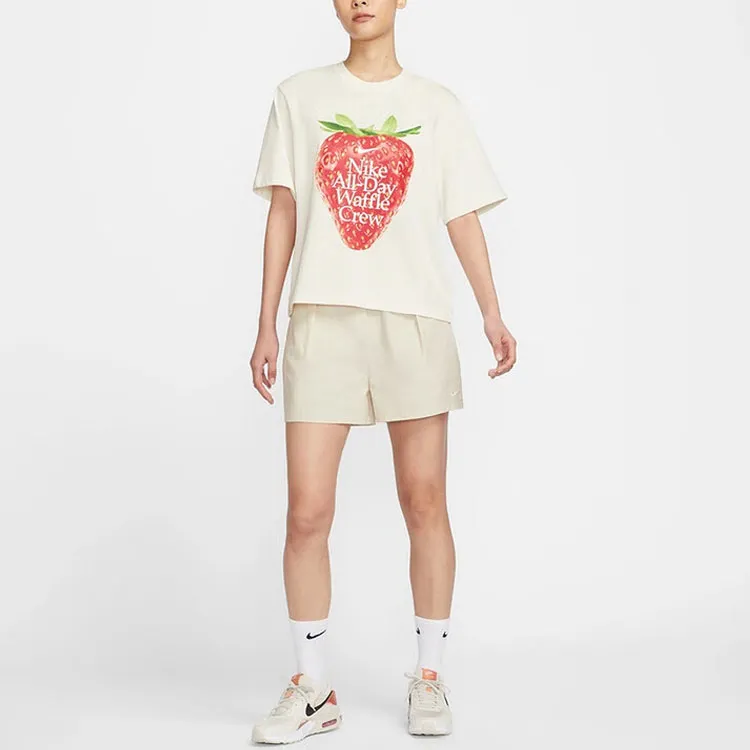 Nike SS24 Drop Shoulder Sleeve T Shirt Women's Milk White-1