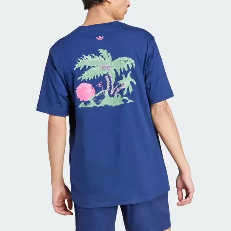 Adidas Originals T Shirt Men's Dark Blue-2