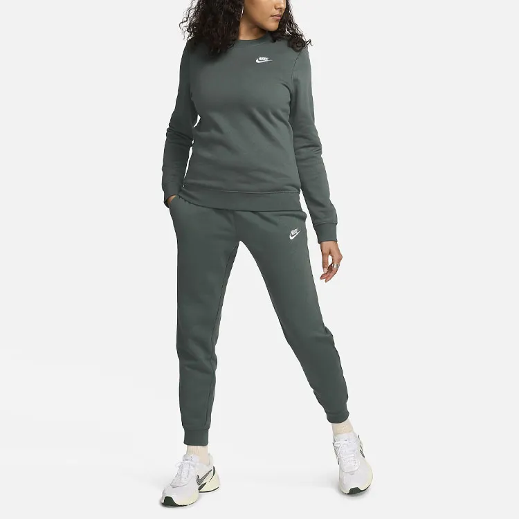 Nike Sportswear Club Fleece Knitted Sports Pants Women's Vintage Green-2