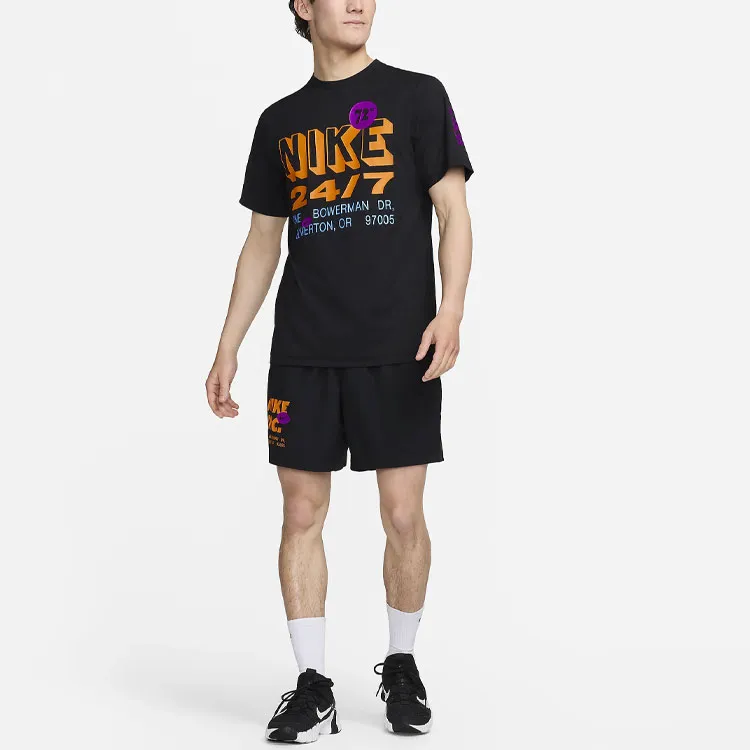 Nike T Shirts Men Black-2