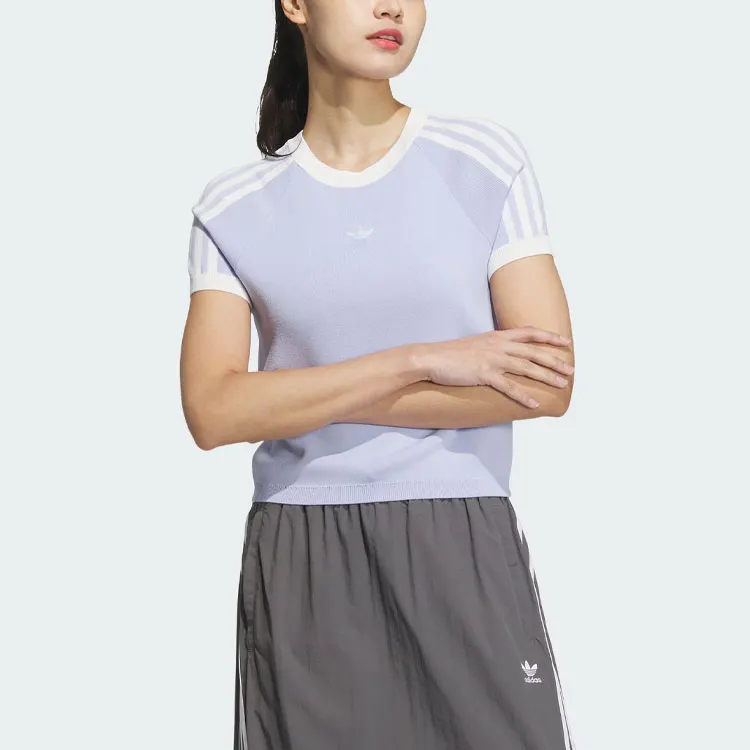 adidas originals Knit T-Shirt 'Light Purple'-1