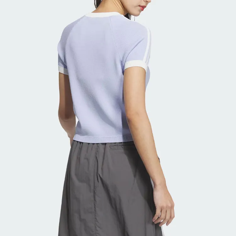 adidas originals Knit T-Shirt 'Light Purple'-2