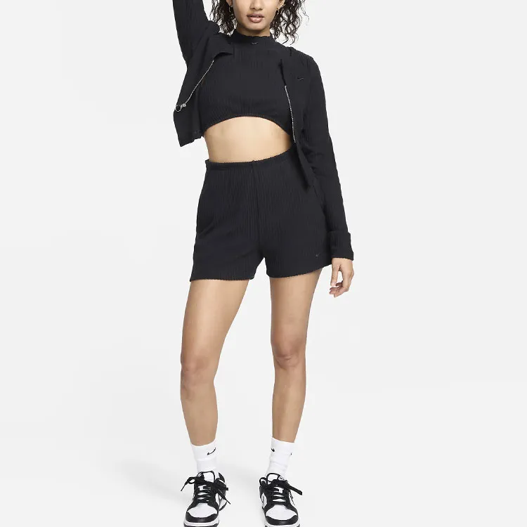 Nike Sportswear Chill Rib Women's High Waisted Slim 3' Shorts-3