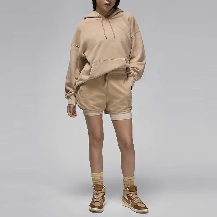 Jordan Flight Fleece Sports Shorts Women's Khaki-2