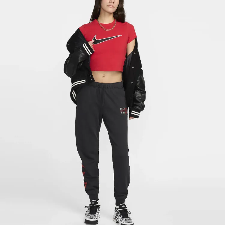 Nike Sportswear Club Fleece Knitted Sports Pants Women's Black-2