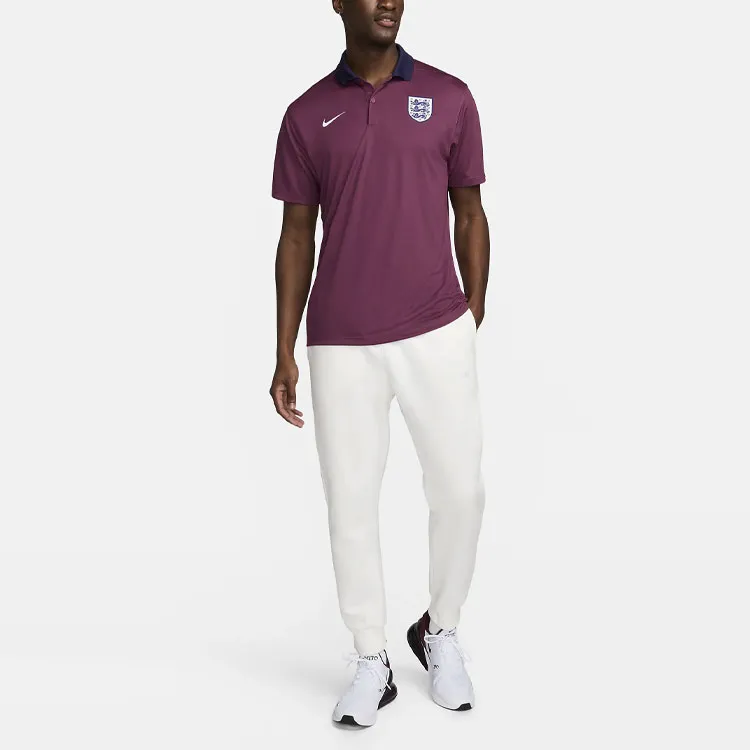 Nike England Victory Soccer Jerseys Men's Red Wood Color-2