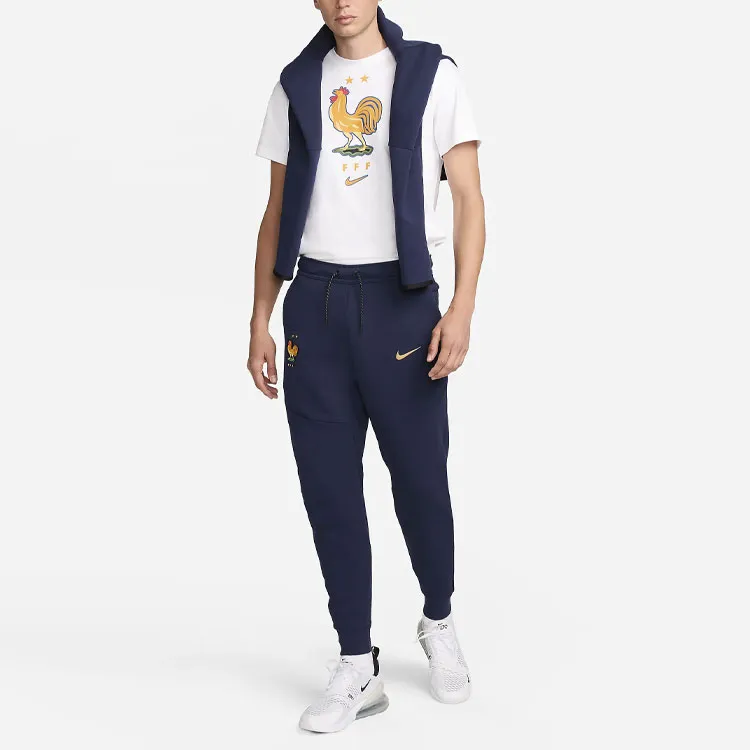 Nike FFF Tech Fleece Knitted Sports Pants Men's Black Blue-1
