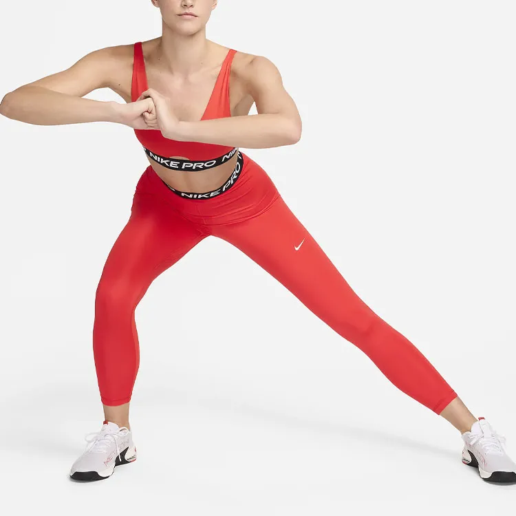 Nike Pro Leggings Women's Light Deep Red-2