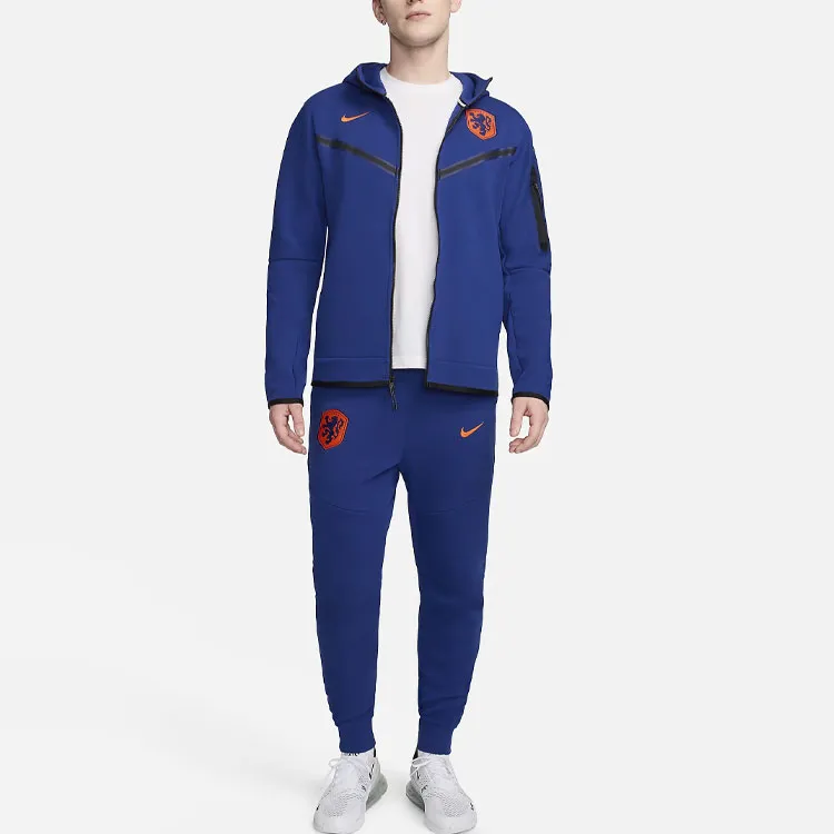Nike Netherlands Tech Fleece Windrunner Sweatshirt Men's Dark Royal Blue-2