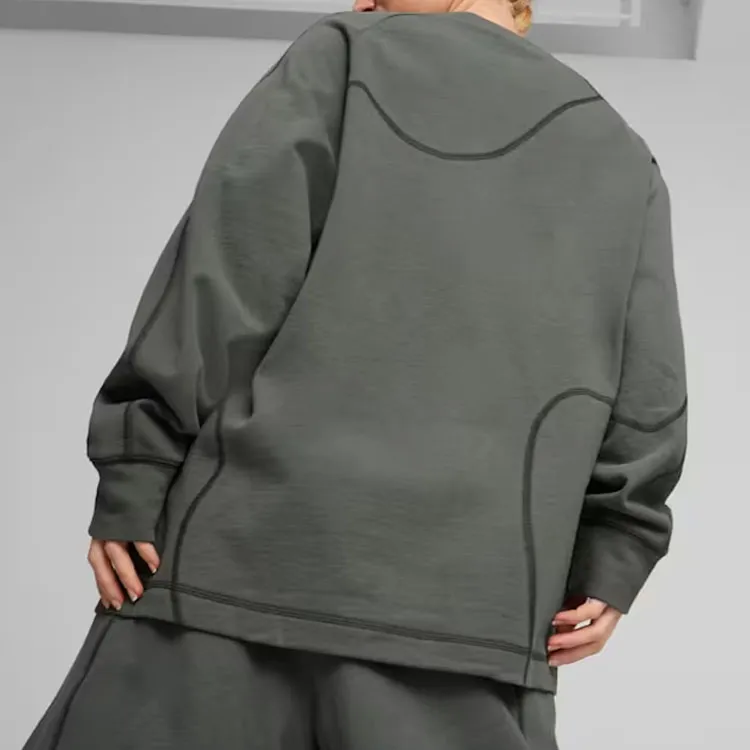 PUMA Downtown Re Collection Sweatshirt Unisex Mineral Gray-3