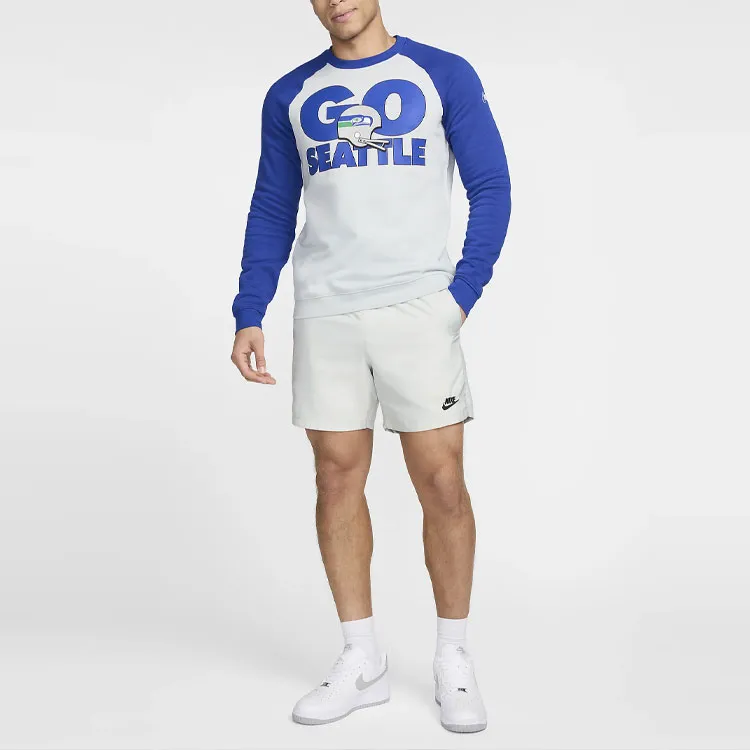 Nike x NFL Historic Raglan NFL Seahawks Sweatshirt Men's Silver-2