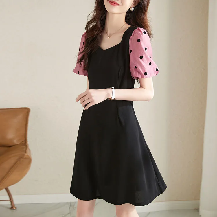 TERRE BLEUE Short Sleeved Dress Women's Pink-1