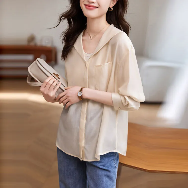 Mo Han Yi Mei Shirt Women's Champagne-2