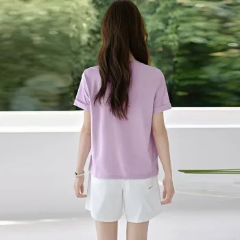 Mo Han Yi Mei T Shirt Women's Lavender Purple