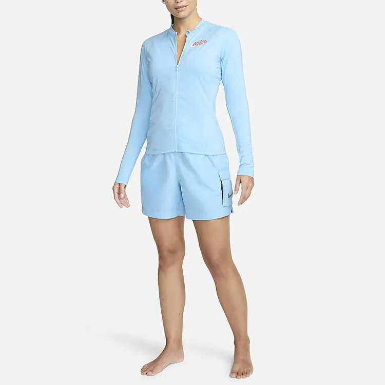 Nike Swim Voyage Swimming Shorts Women's Aqua Royal Blue-3