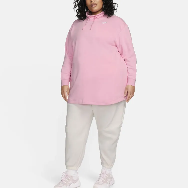 Nike Sportswear Club Fleece Sweatshirt Women's Medium Soft Pink-2
