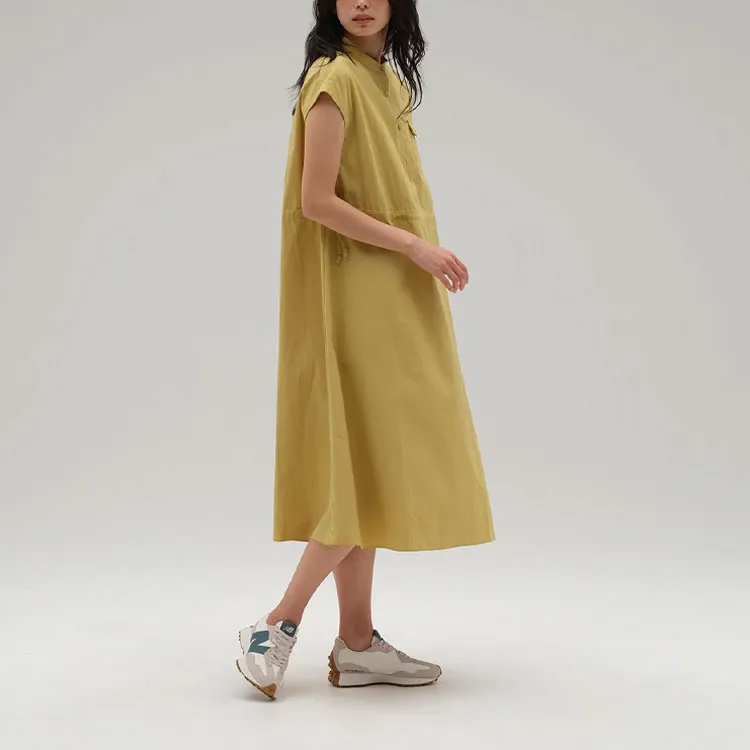 New Balance Met24 French Sleeve Dress Short Sleeved Dress Women's Gold-5