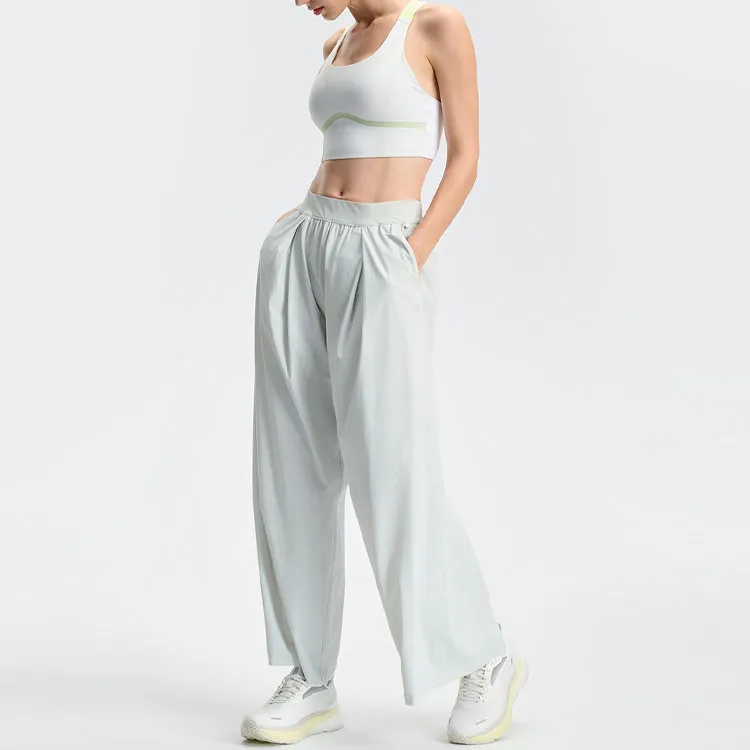 FILA Athletics Knitted Sweatpants Women's Moon Silver Gray-4
