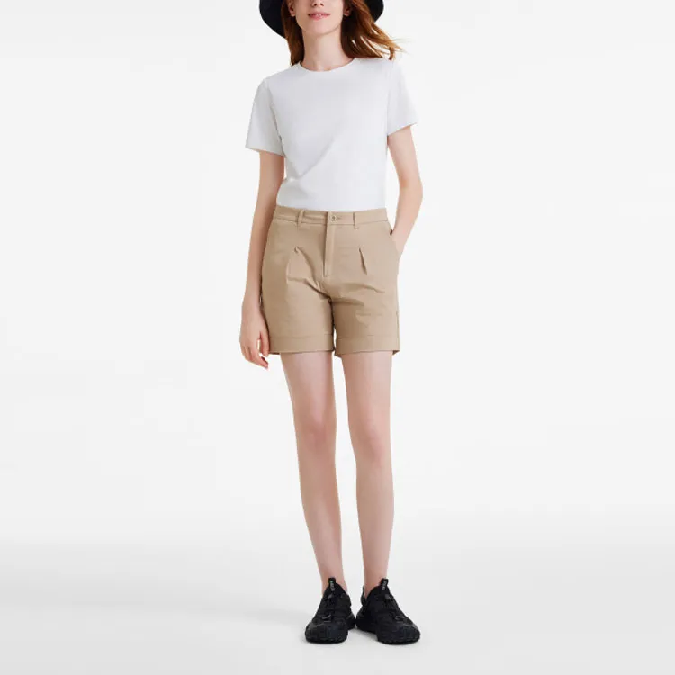 AIGLE DFT Casual Shorts Women's Apricot Rattan-3