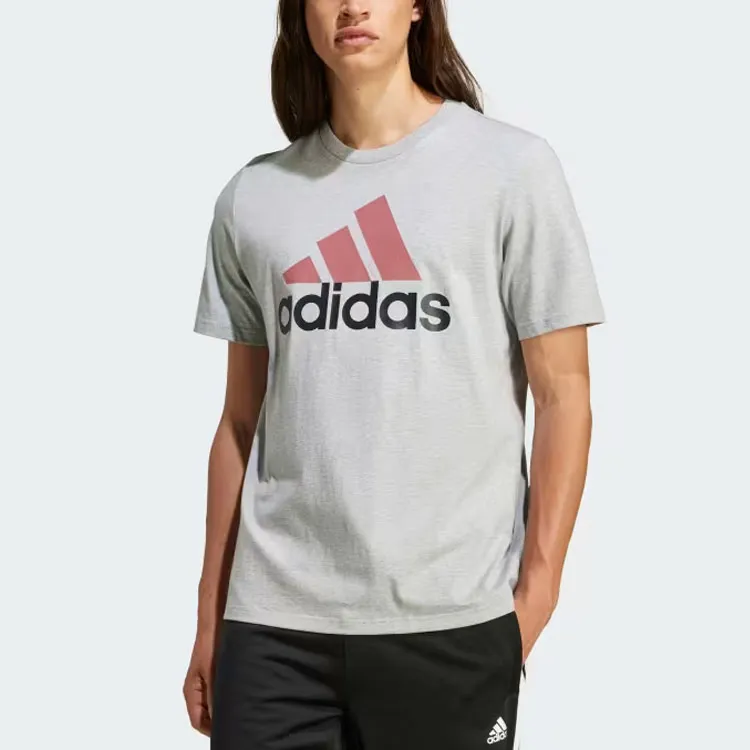Adidas Essentials Single Jersey Big Tee T-Shirt Men's Medium Gray-1