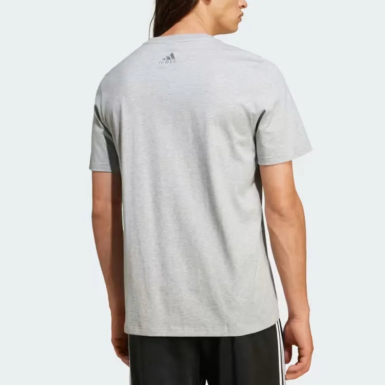 Adidas Essentials Single Jersey Big Tee T-Shirt Men's Medium Gray-2
