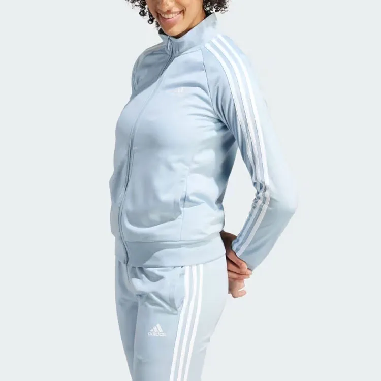 Adidas PRIMEGREEN ESSENTIALS WARM-UP SLIM 3-STRIPES TRACK JACKET Jackets Coats Women's Marvel Blue-1
