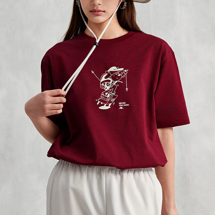 Kappa T Shirt Unisex Cardinal Red-2