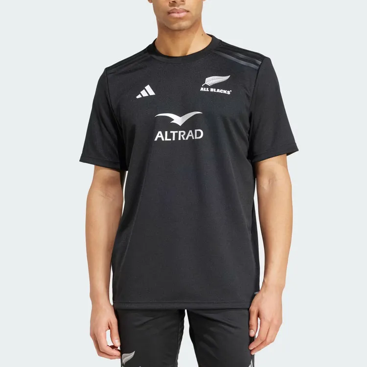 Adidas All Blacks Rugby Aeroready Short Sleeve Jersey T-Shirt Men's All Black-2