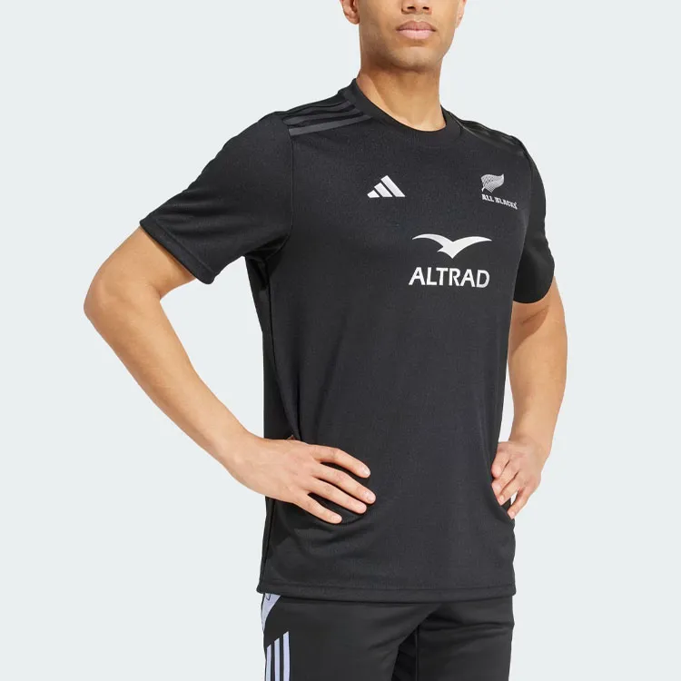 Adidas All Blacks Rugby Aeroready Short Sleeve Jersey T-Shirt Men's All Black-3