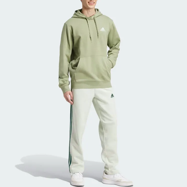 Adidas Essentials Fleece Hoodie Sweatshirt Men's Tent Green-3