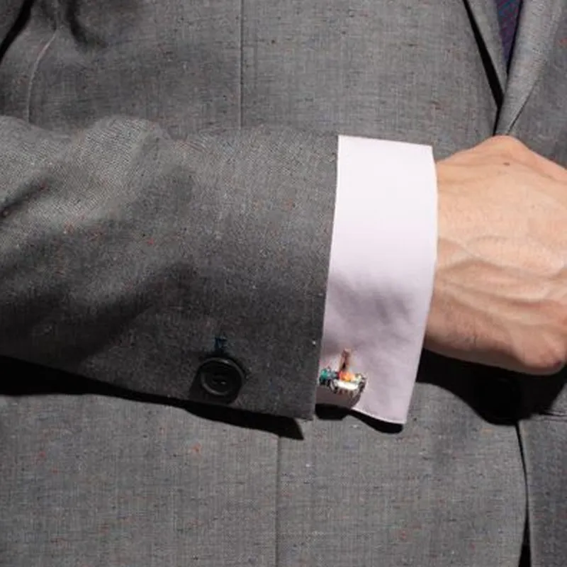 Paul Smith Artist Stripe Mini Cufflinks-5
