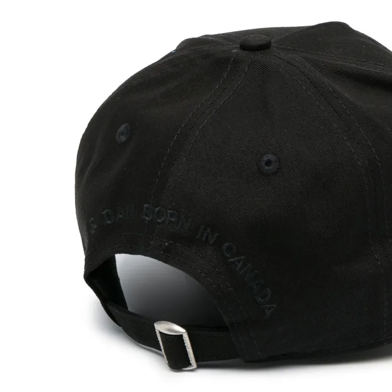 DSQUARED 2 Flag Patch Distressed Baseball Cap-4