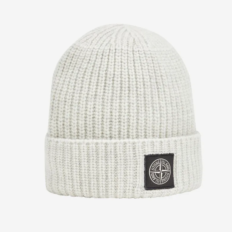 STONE ISLAND Wool Beanies Men's Gray-2