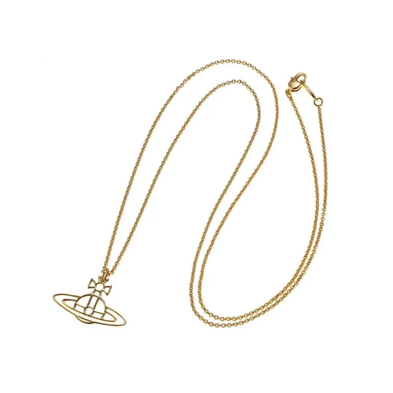 Vivienne Westwood Brass Pendant Necklaces Unisex Gold-2