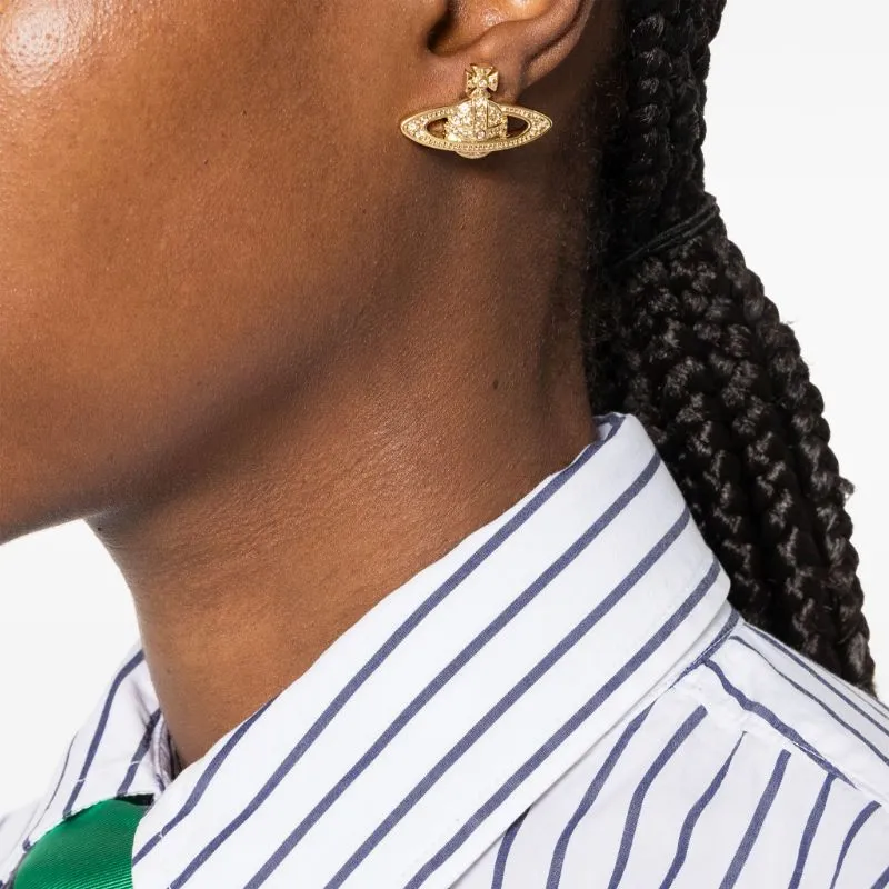 Vivienne Westwood Mini Bas Relief Stud Earrings-2