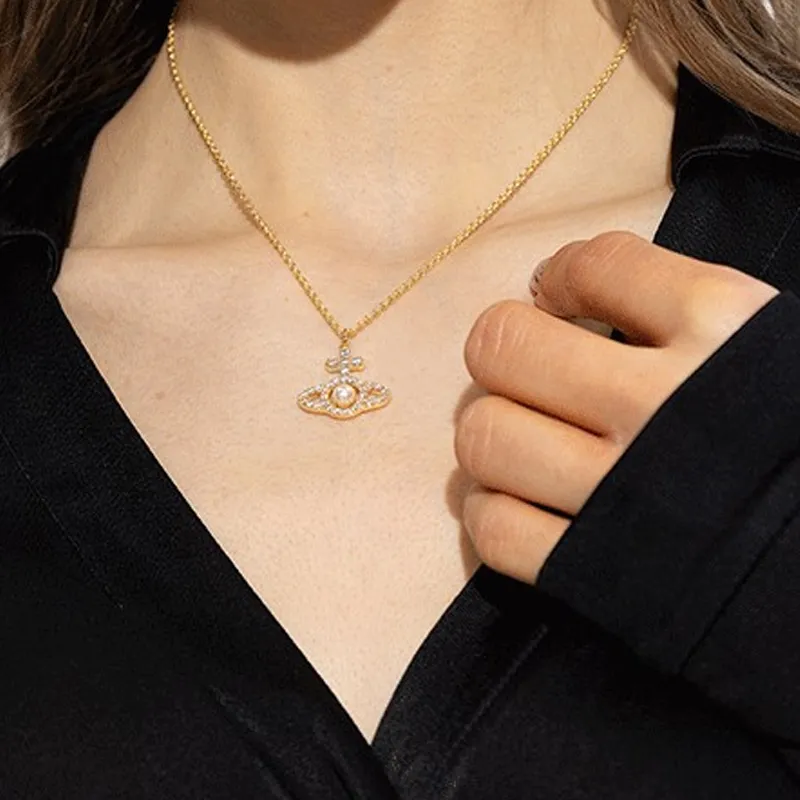 Vivienne Westwood Olympia Pearl Necklaces Women's-3
