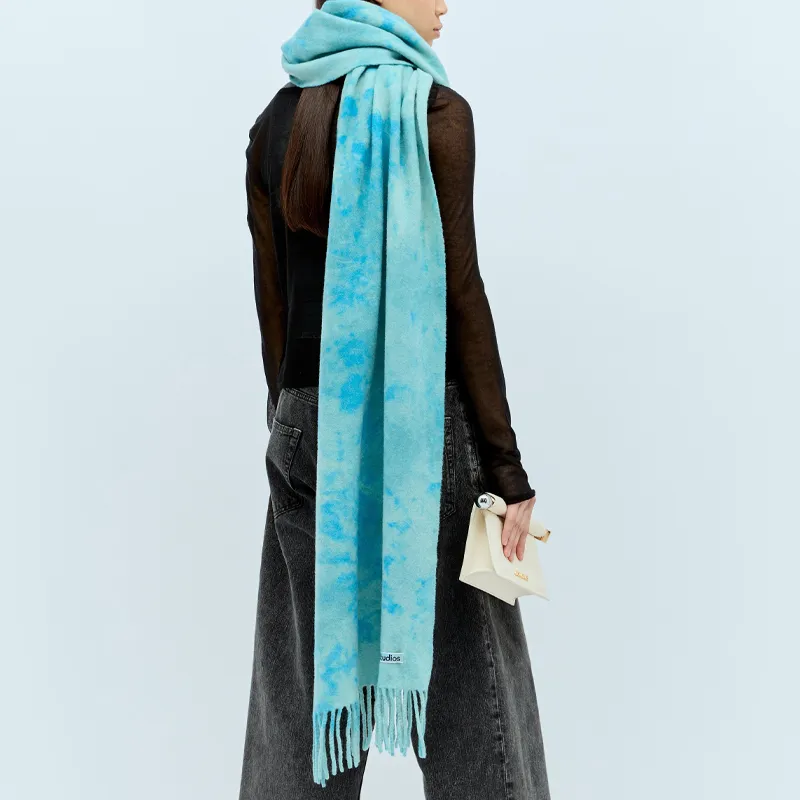 Acne Studios Tie Dye Logo Patch Scarf-2