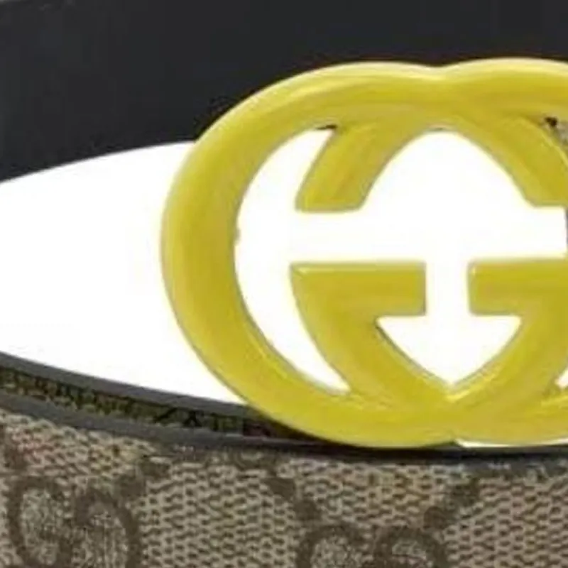GUCCI Leather Belts Unisex Brown 2.5-2