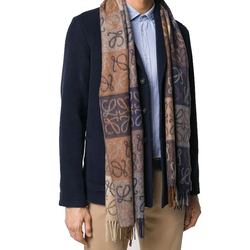 LOEWE Knit Scarves Unisex Umber-3