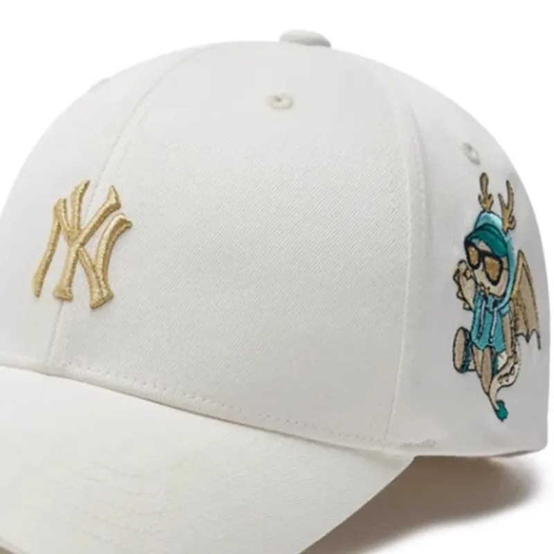 MLB Cotton Baseball Caps Unisex White-3