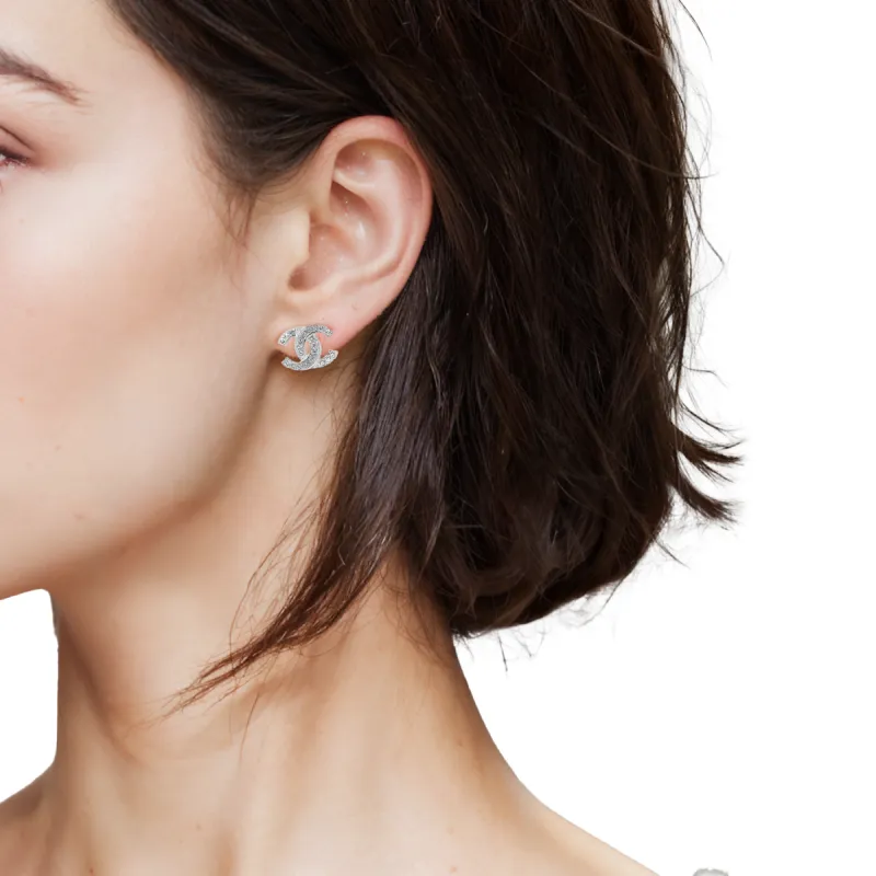 CHANEL Metal And Strass Earrings Crystal-4