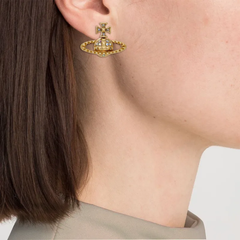 Vivienne Westwood Orb Crystal embellished Earrings-2