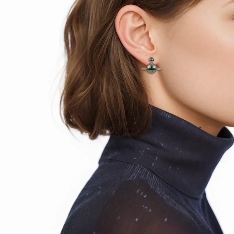 Vivienne Westwood Brass Stud Earrings Women's Dark Gray-2