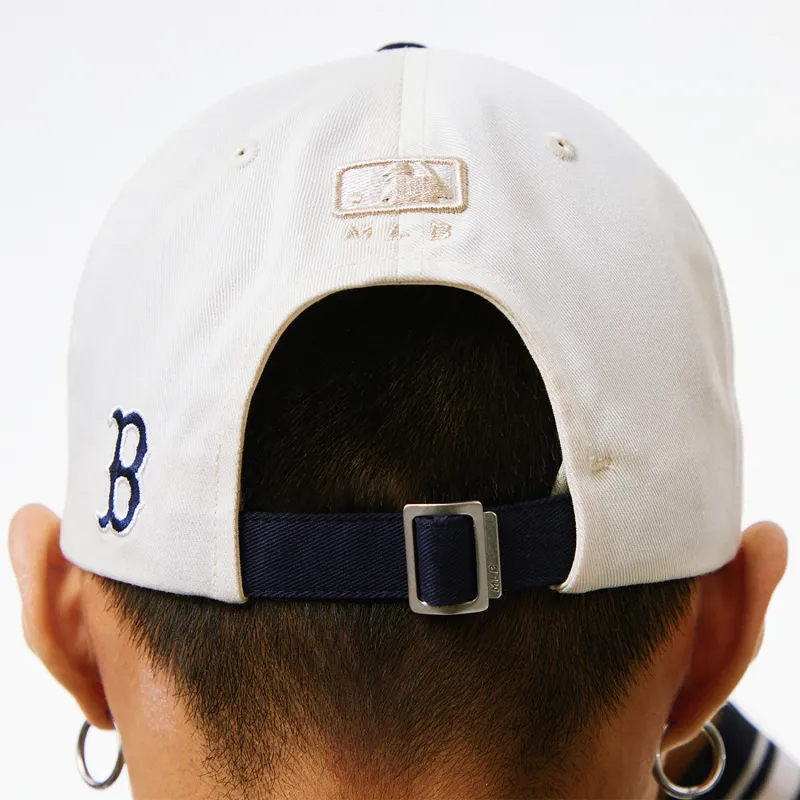 MLB Cotton Baseball Caps Unisex White Blue-4