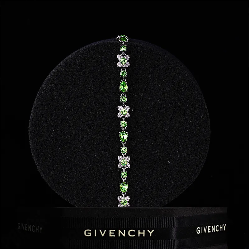 Givenchy Crystal Bracelets Unisex Green-2