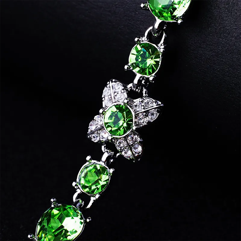 Givenchy Crystal Bracelets Unisex Green-4