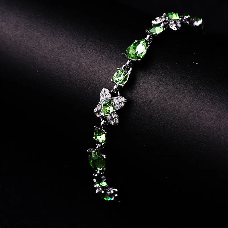 Givenchy Crystal Bracelets Unisex Green-3