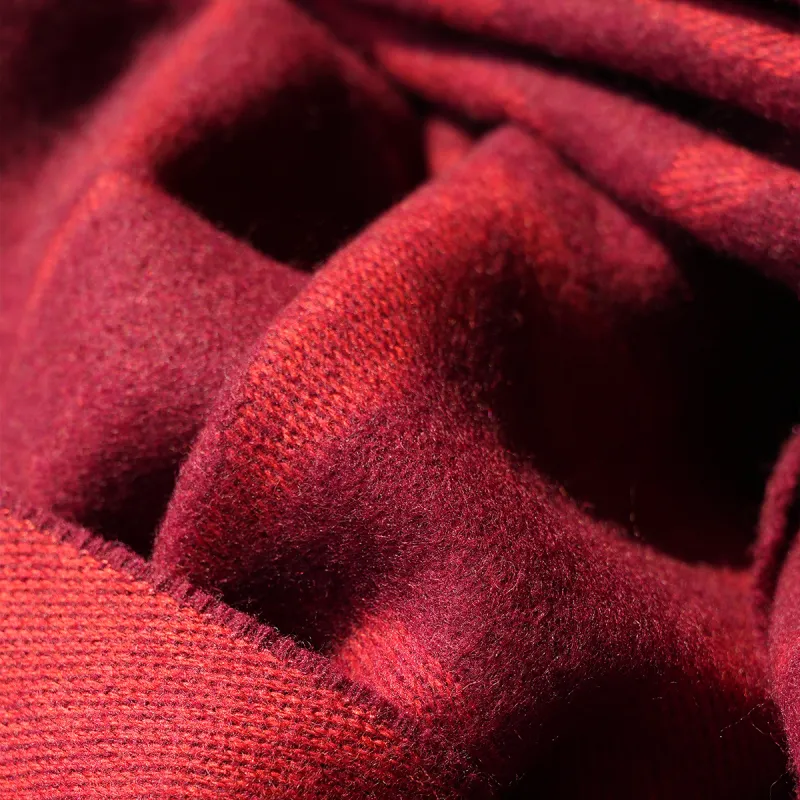 COACH Sheep Wool Knit Scarves Unisex Red-3