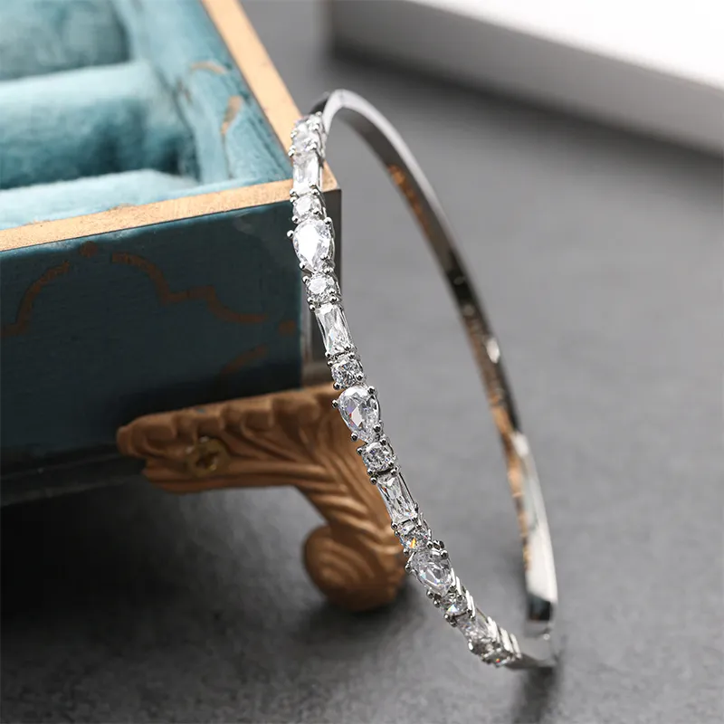 Givenchy Crystal, Metal Bangles Unisex White-5
